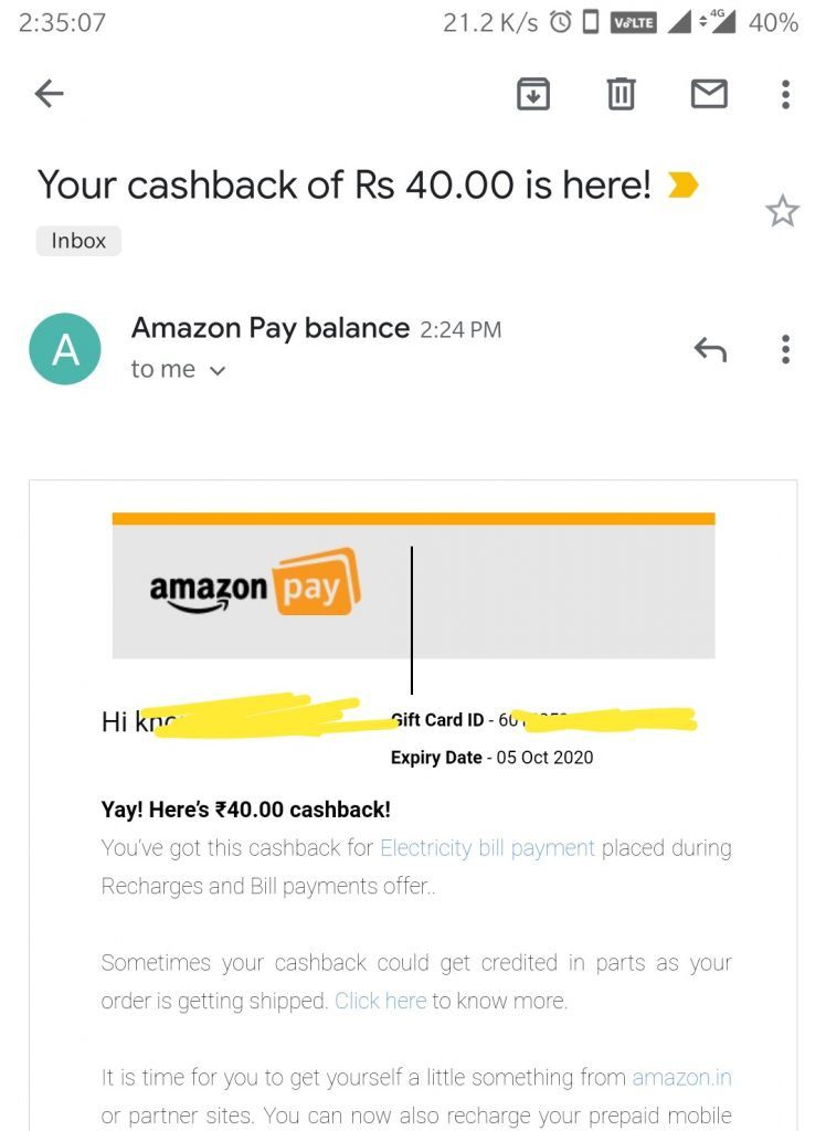 amazon pay cashback offer loot