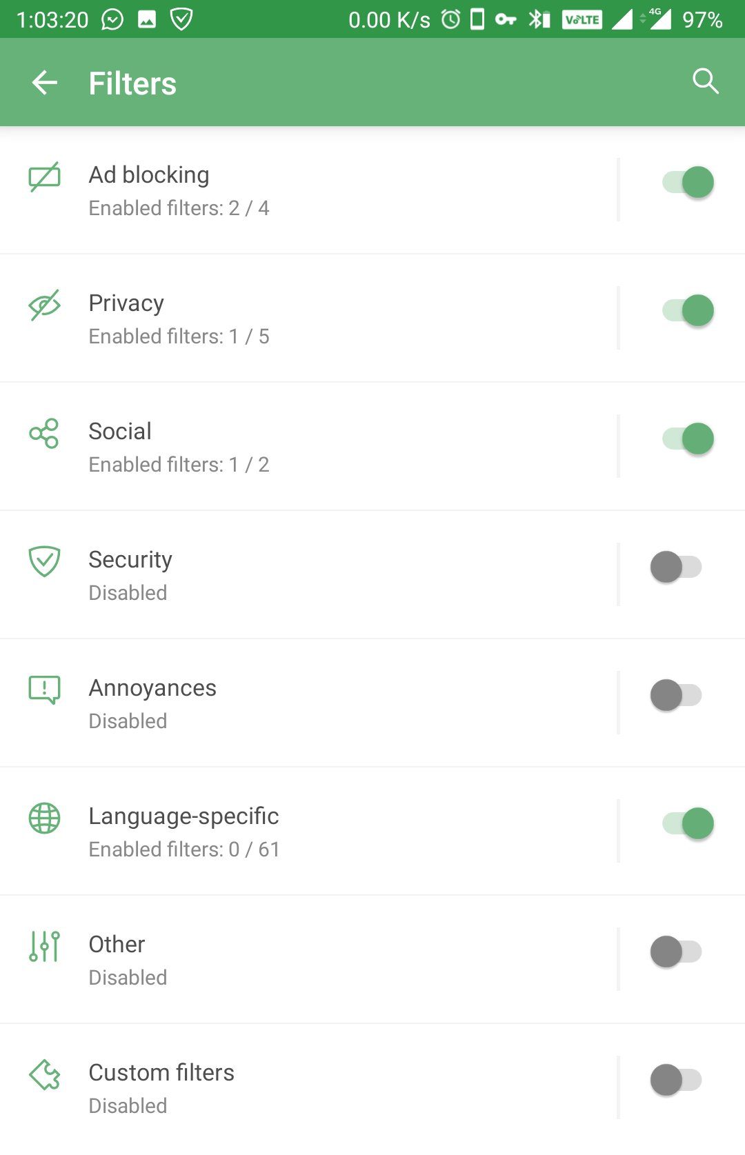 adguard mobile filters