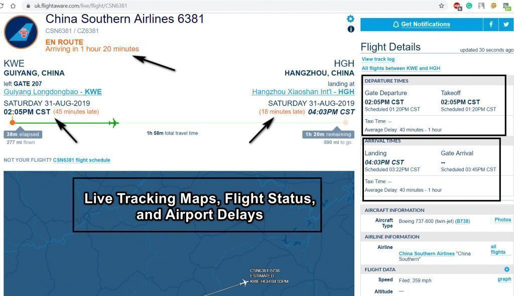 live tracking flights maps