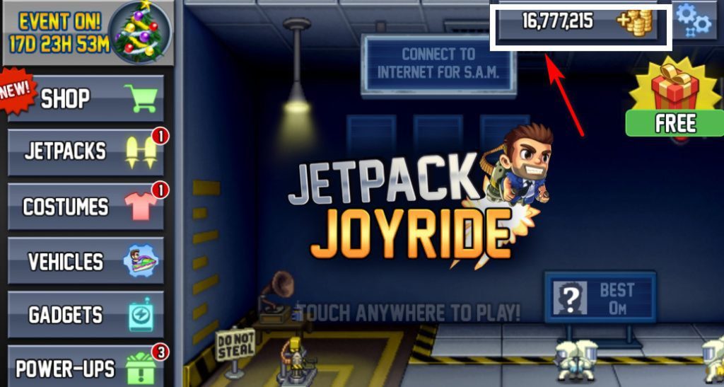 jetpack joyride mod unlimited money